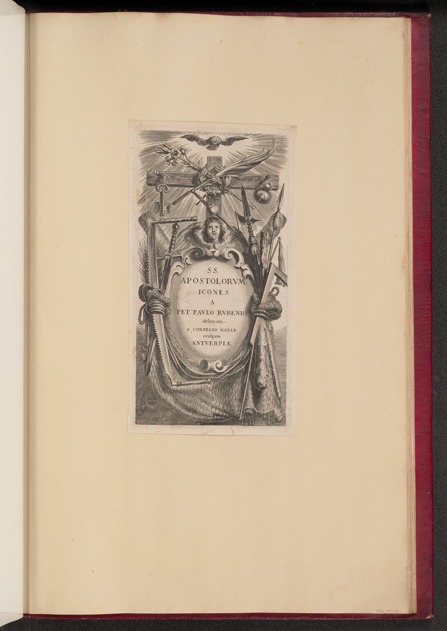 Titelplaat voor SS. Apostolorvm Icones door Cornelis Galle I after Sir Peter Paul Rubens