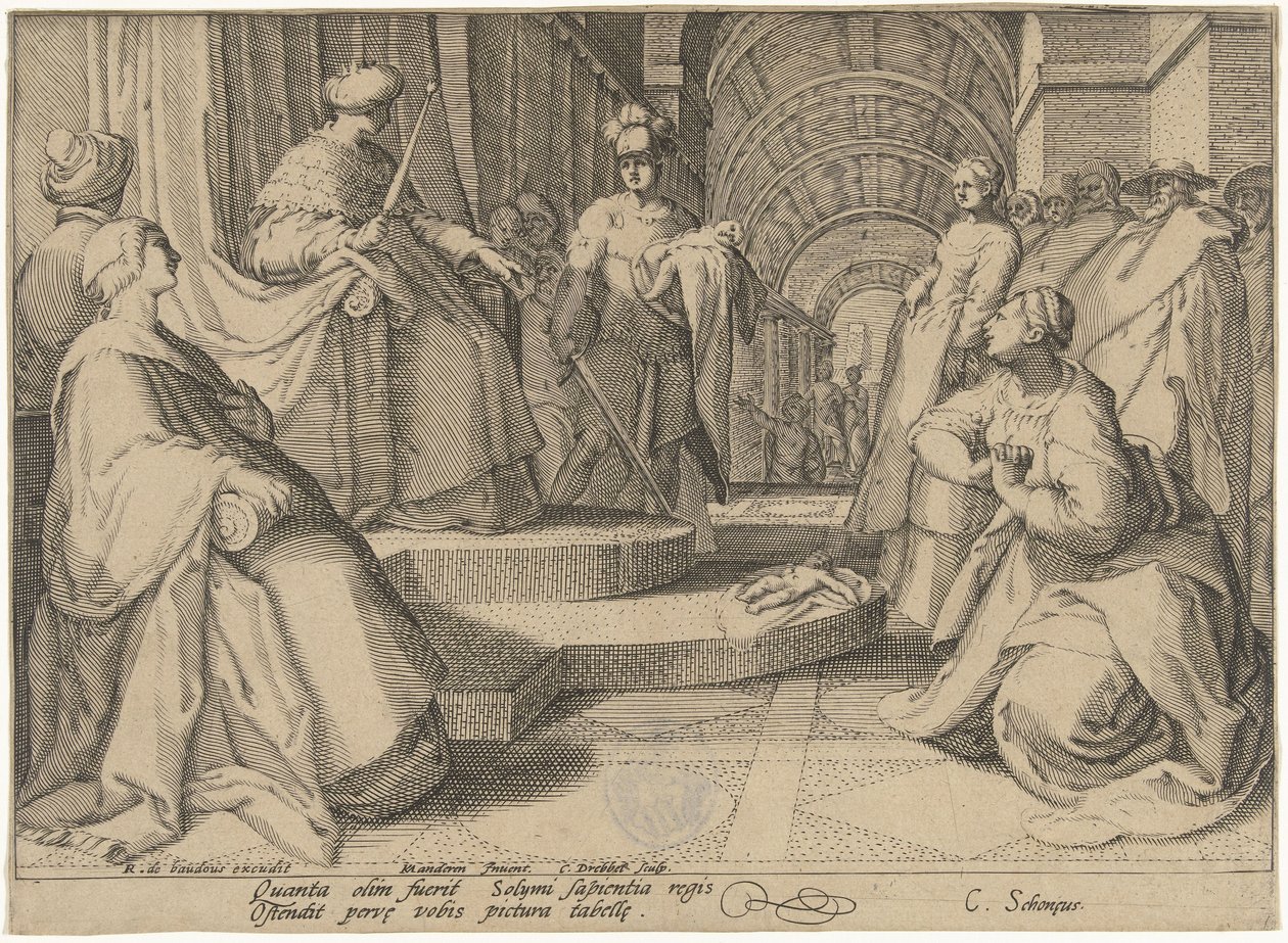 Oordeel van Salomon door Cornelis Jacobsz. Drebbel