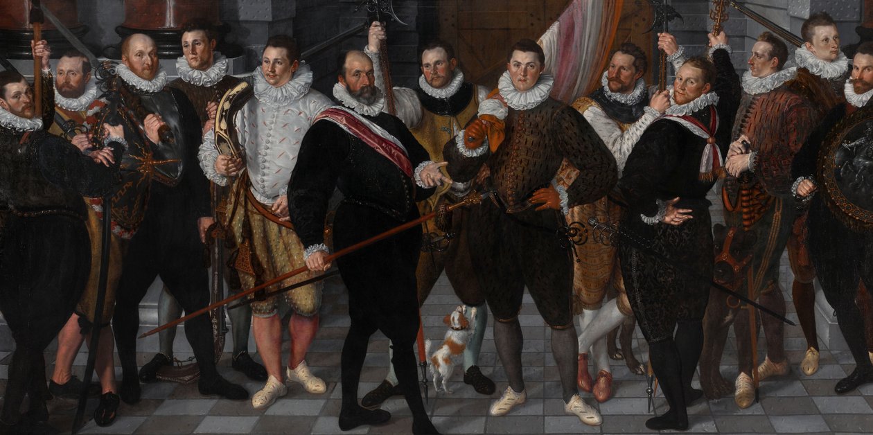 De compagnie van kapitein Dirck Jacobsz Rosecrans en luitenant Pauw, Amsterdam, 1588 door Cornelis Ketel