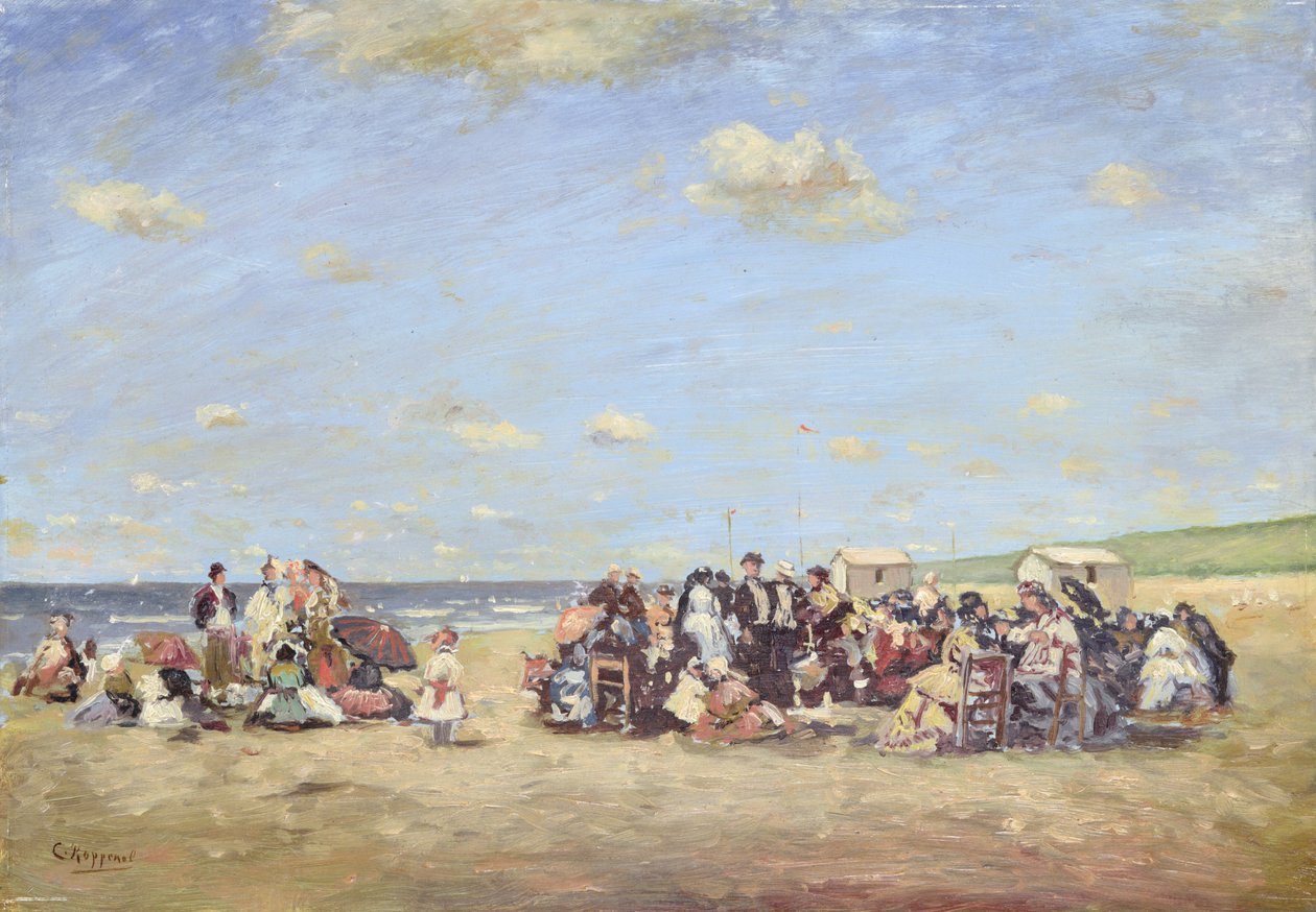 Op het strand door Cornelis Koppenol