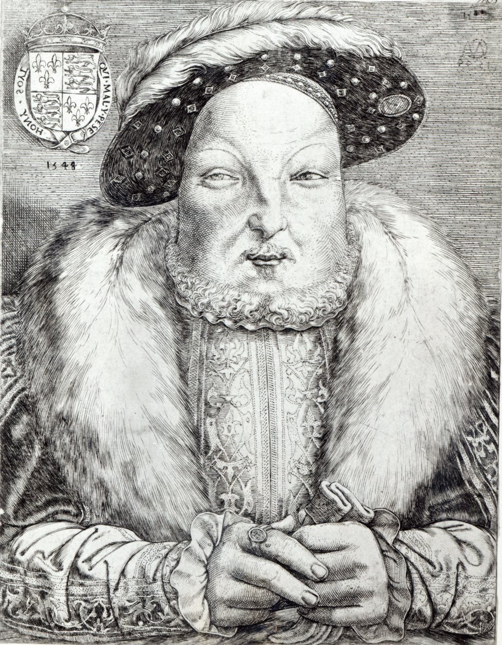 Portret van Hendrik VIII, 1548 door Cornelis Massys