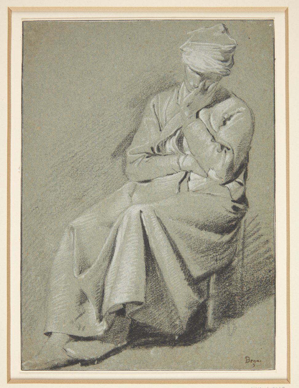 Zittende vrouw door Cornelis Pietersz Bega