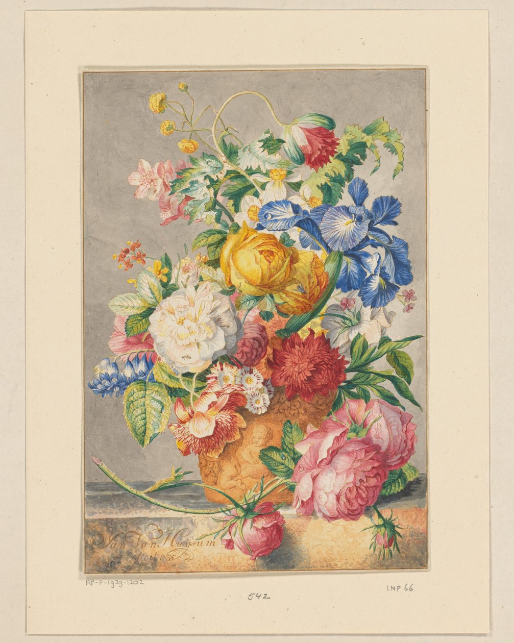 Bloemenstilleven door Cornelis Ploos van Amstel
