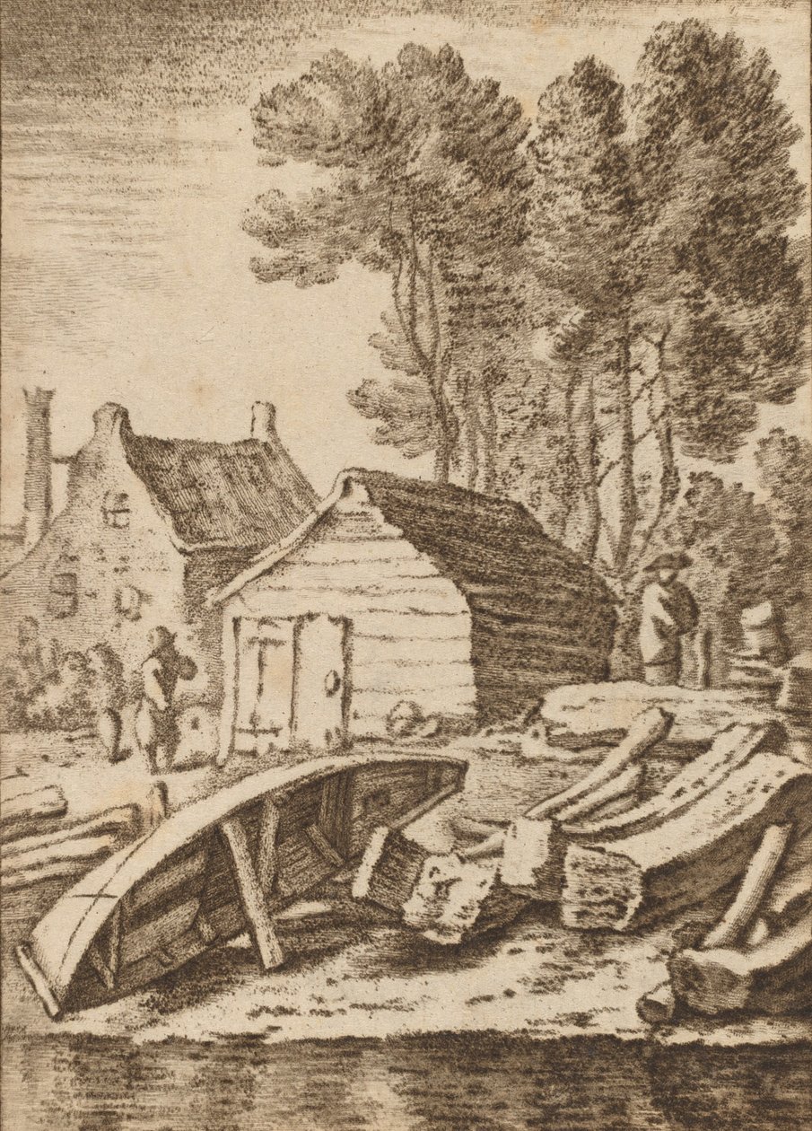 Scheepswerf, 1761, gepubliceerd 1765 door Cornelis Ploos van Amstel