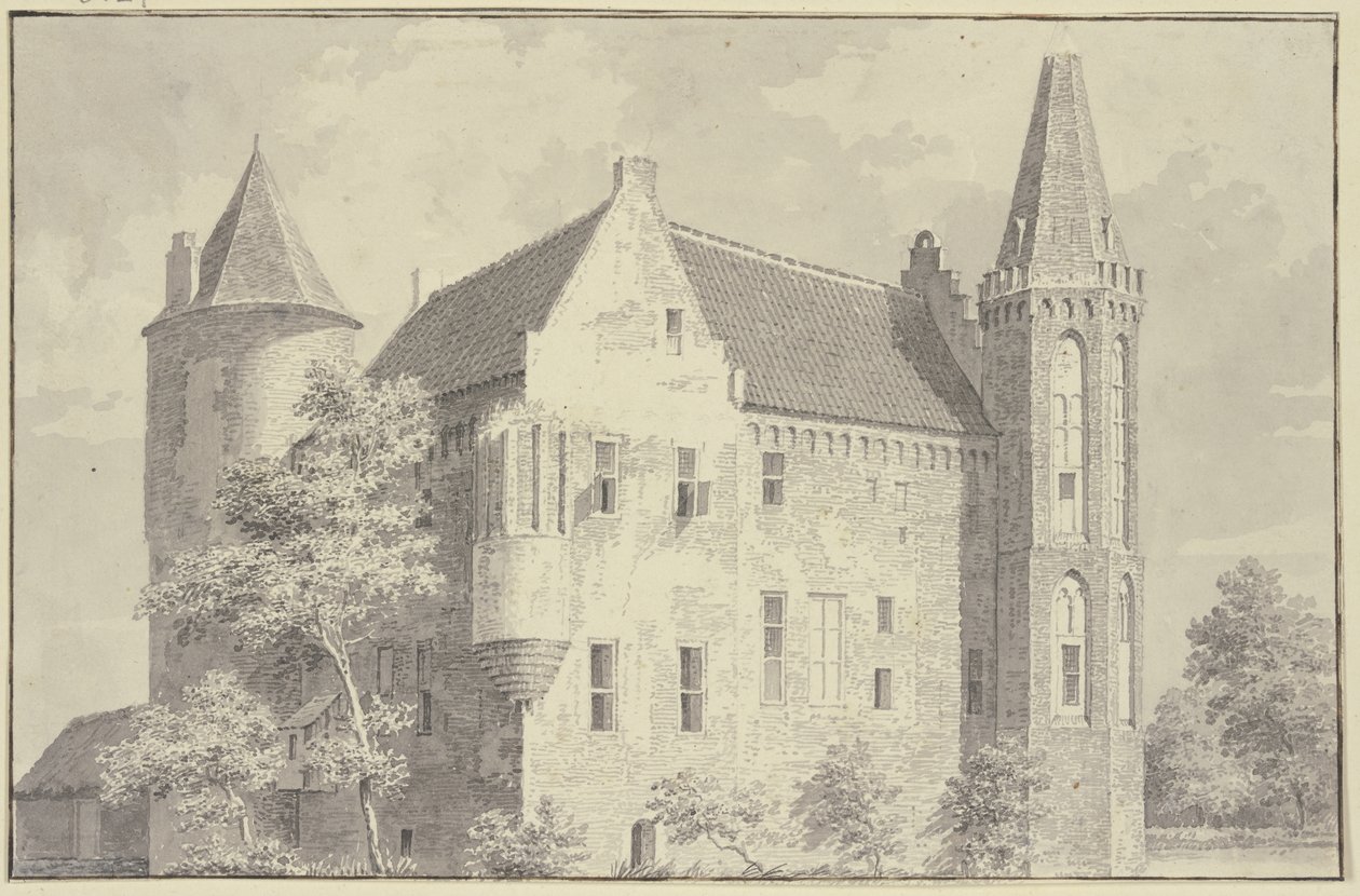 Kasteel Croy in het dorp Aarle-Rixtel door Cornelis Pronk