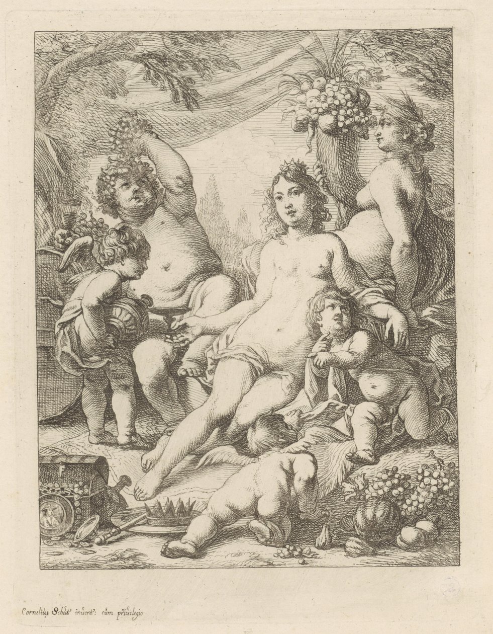 Bacchus, Venus en Ceres door Cornelis Schut (I)