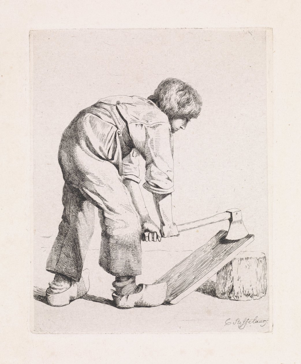 De houtklover door Cornelis Steffelaar