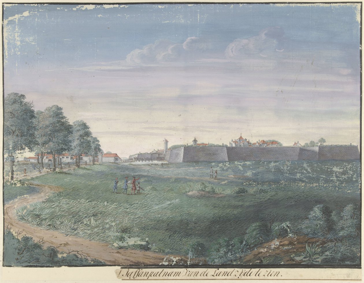 Het fort Jaffnapatnam op Ceylon door Cornelis Steiger