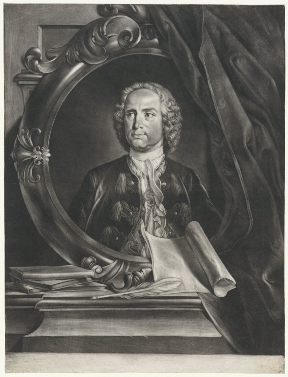 Portret van Pietro Antonio Locatelli door Cornelis Troost