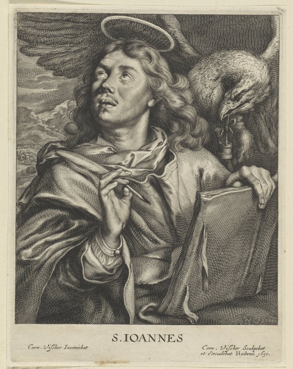 Evangelist Johannes door Cornelis Visscher (II)