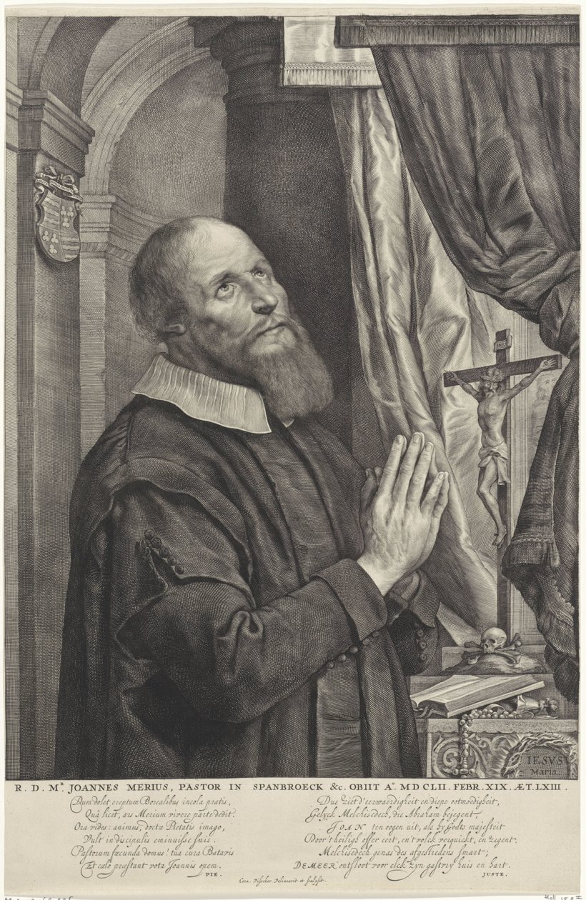 Portret van Joannes van der Meer door Cornelis Visscher (II)