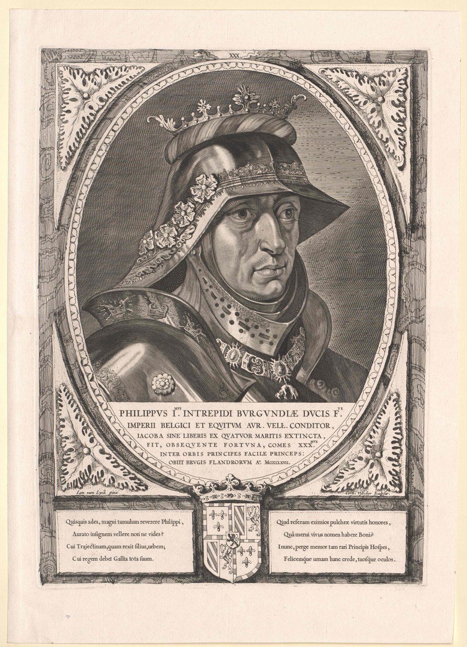 Heilige Roomse keizer Maximiliaan I (prent) door Cornelis Visscher