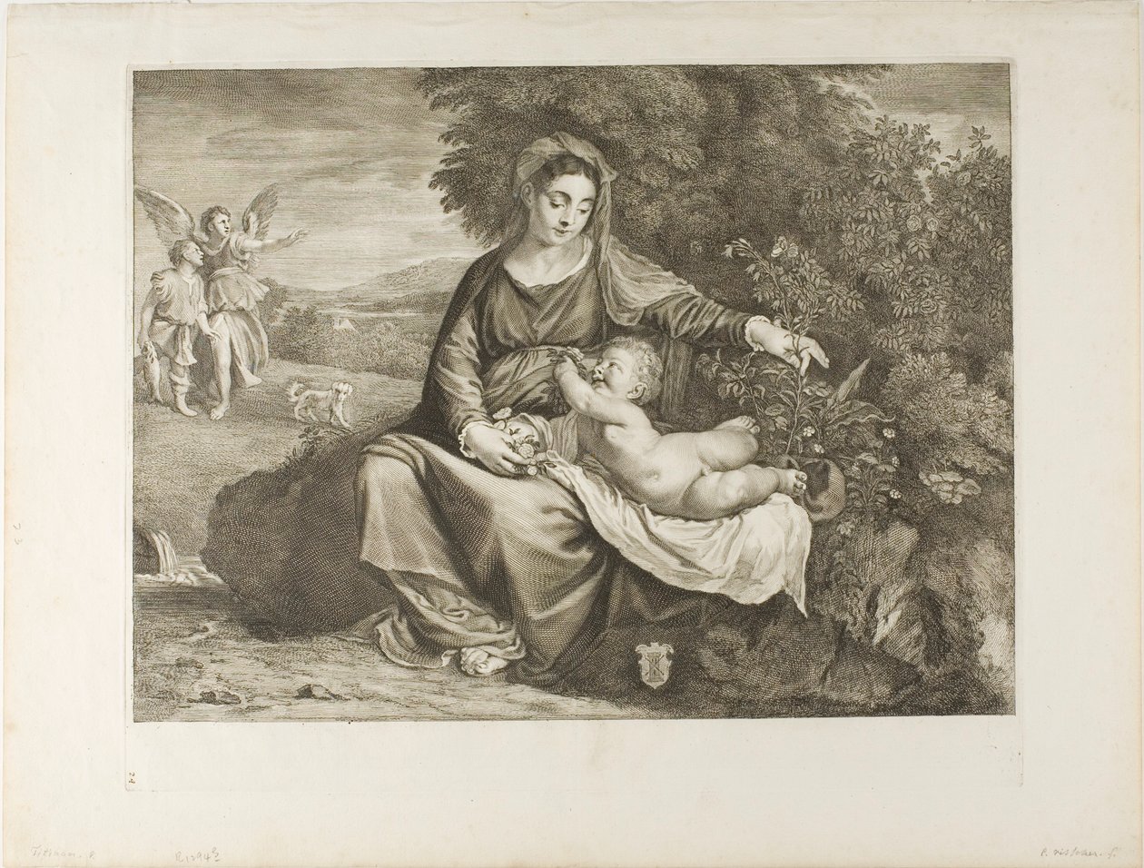 Madonna en kind door Cornelis Visscher