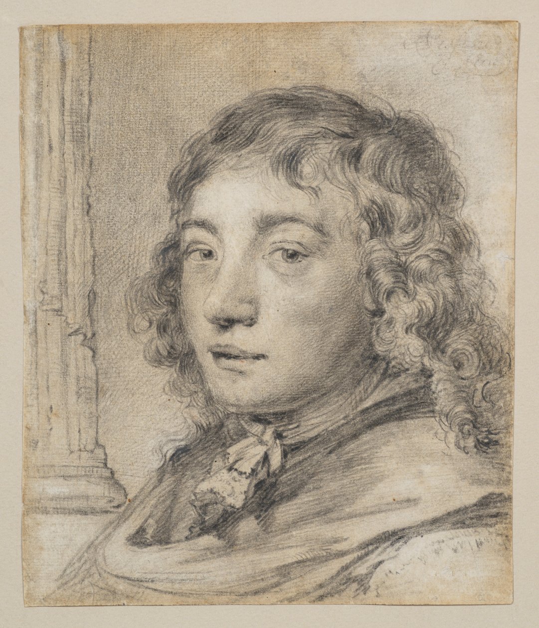 Portret van een jonge man (waarschijnlijk een zelfportret) door Cornelis Visscher