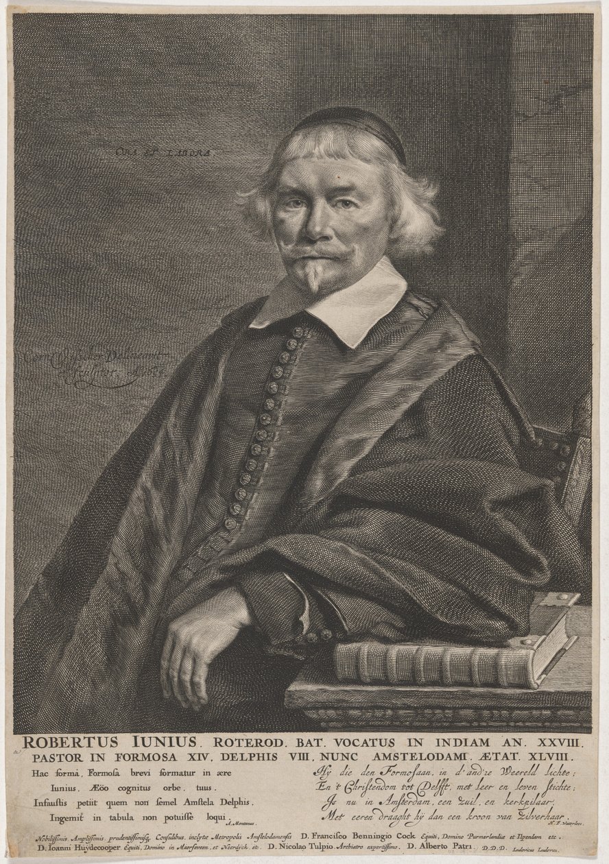 Robert Junius door Cornelis Visscher
