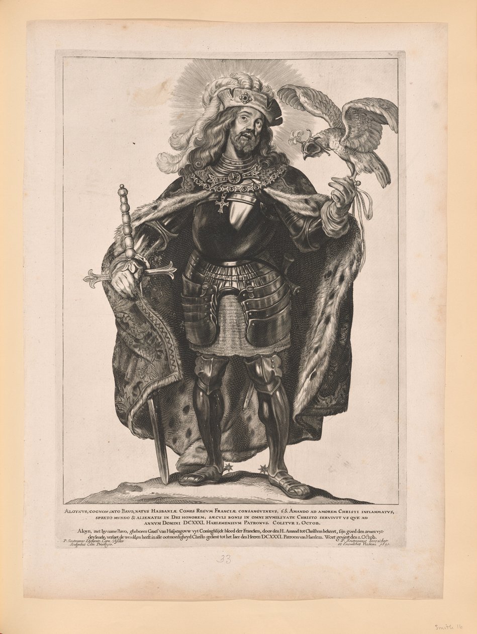 Sint Bavo, uit Heiligen van Noord- en Zuid-Nederland door Cornelis Visscher