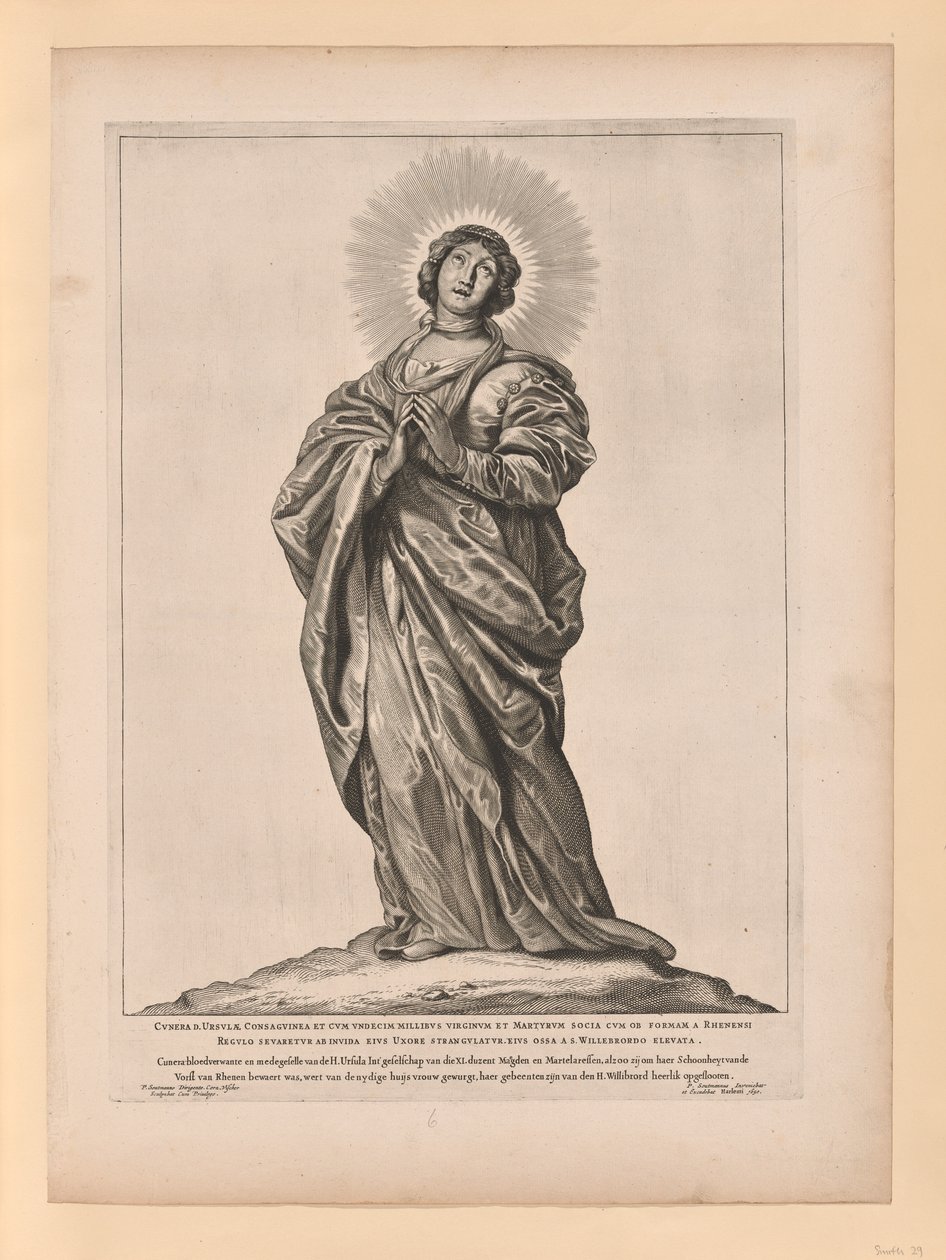 Sint Cunera, van Heiligen van Noord- en Zuid-Nederland door Cornelis Visscher