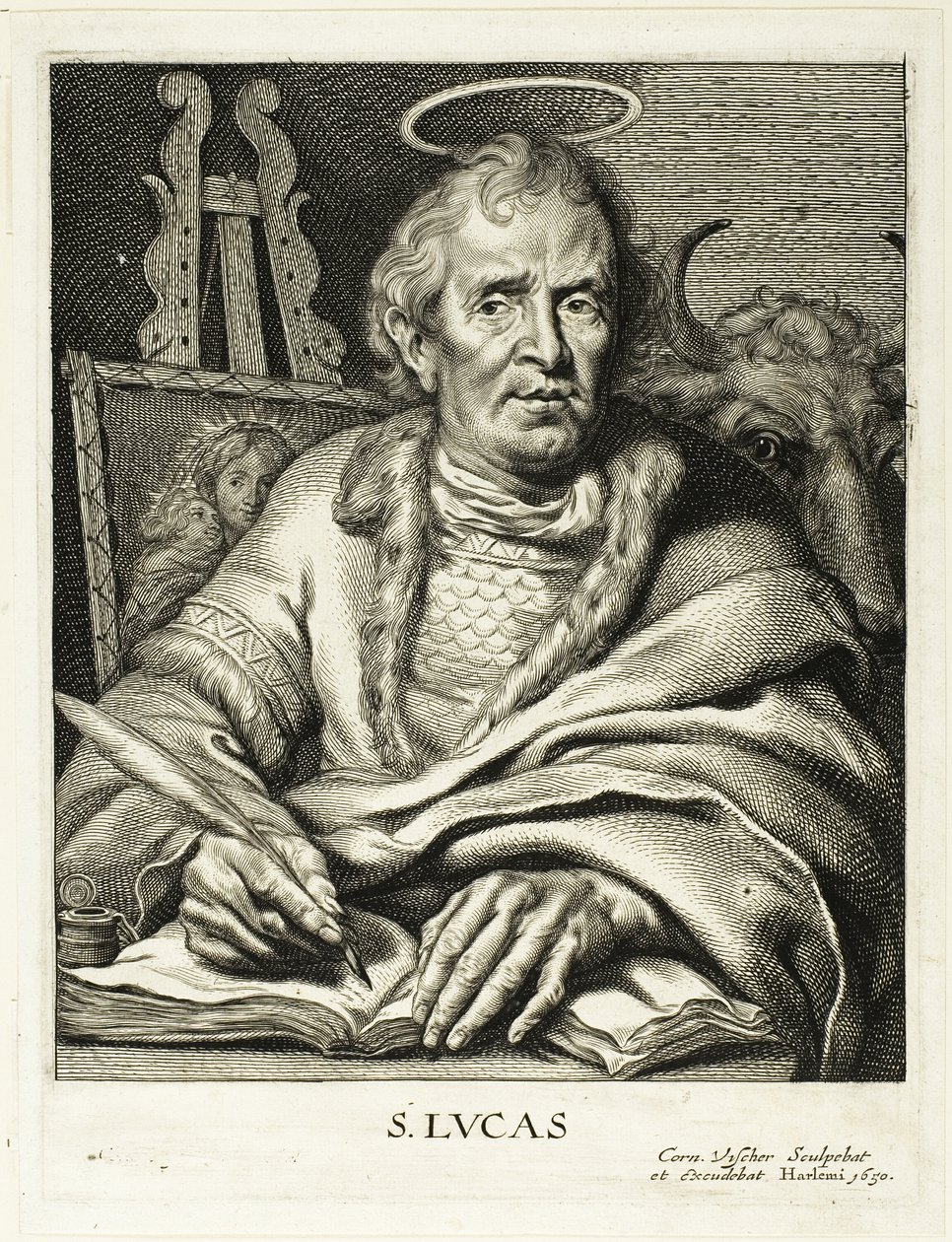 Sint Lucas door Cornelis Visscher