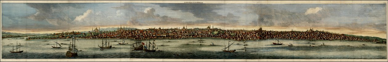 1698 ingekleurd gezicht op Constantinopel door Cornelis De Bruyn door Cornelis de Bruijn