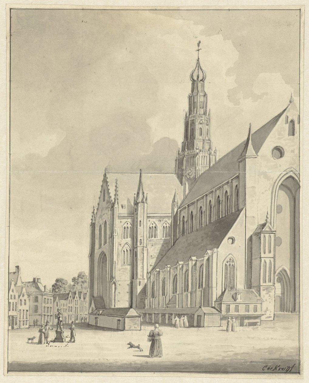 De Sint-Bavo te Haarlem door Cornelis de Kruyff
