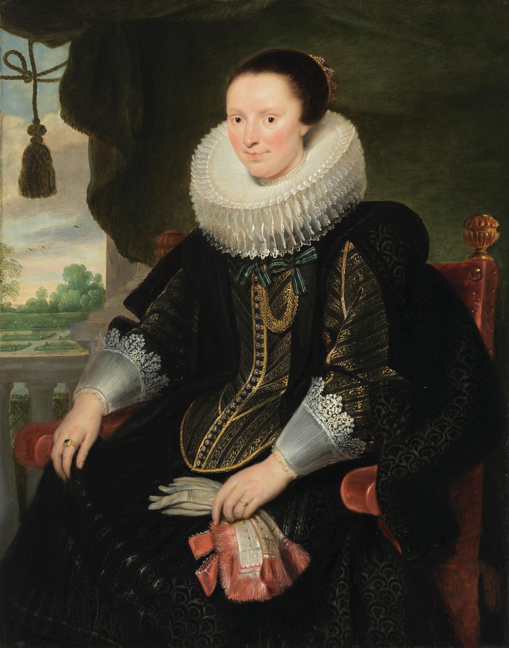 Portret van een vrouw door Cornelis de Vos