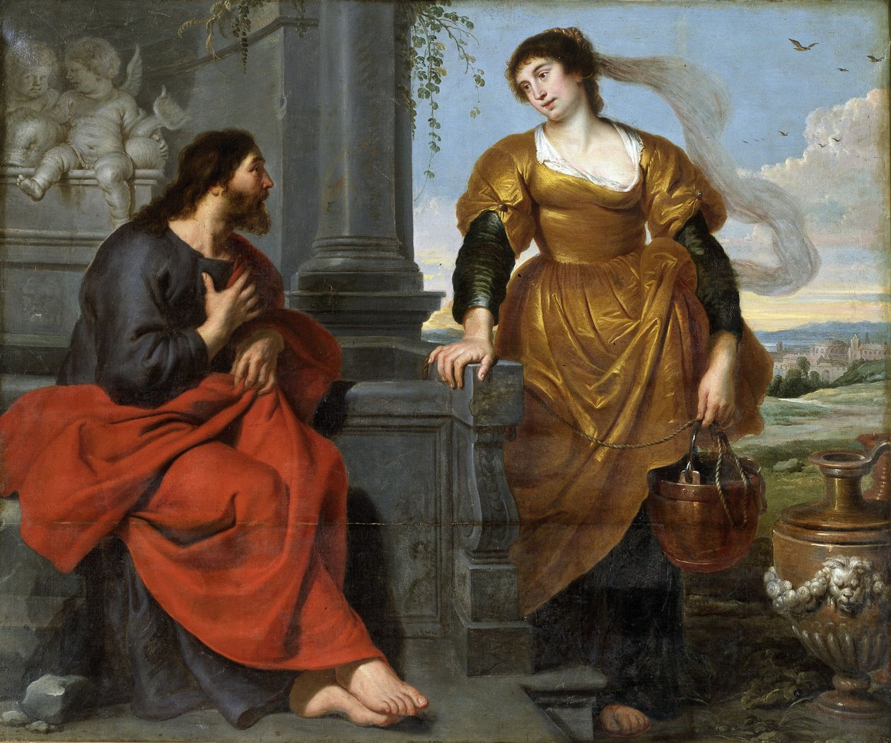 Christus en de Samaritaanse vrouw door Cornelis de Vos