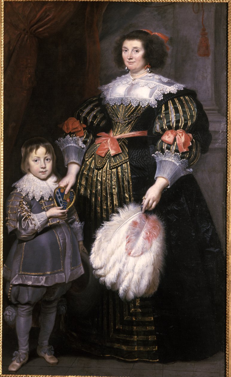Madame Charlotte Butkens-Smit van Cruyninghen en haar zoon Johannes-Amatus door Cornelis de Vos