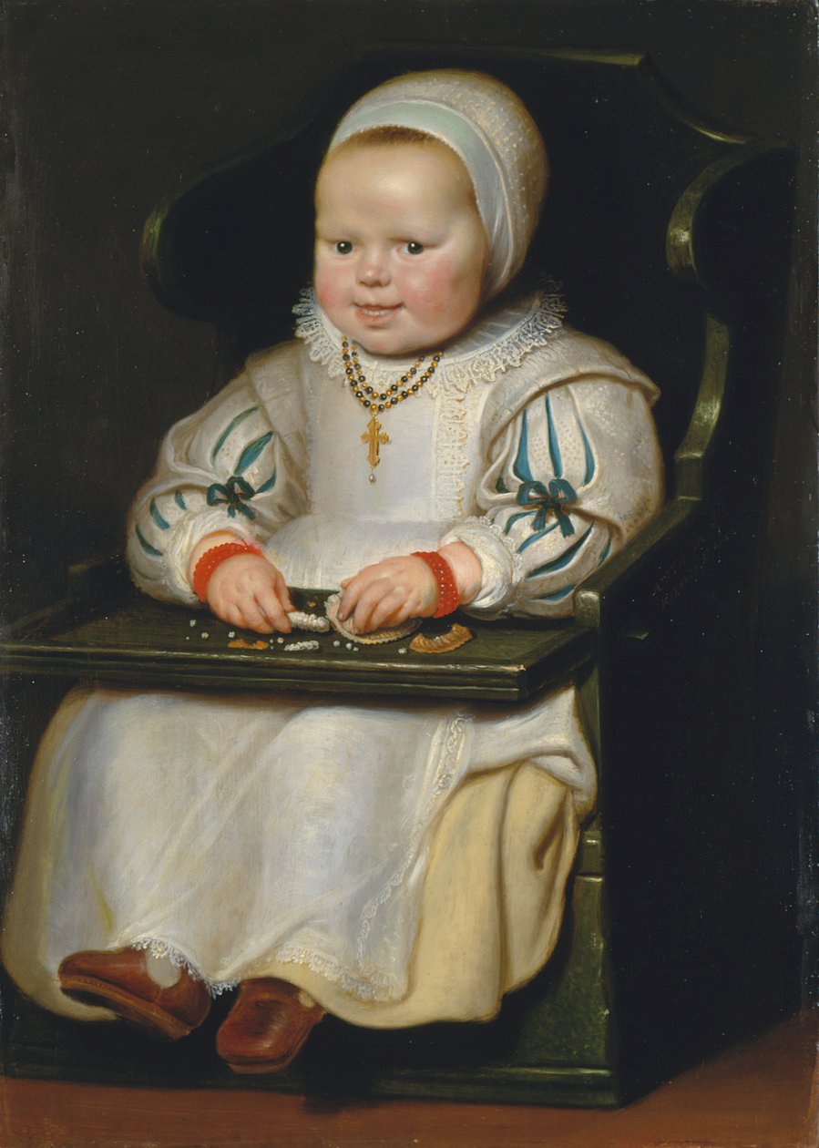Portret van Susanne de Vos, de derde dochter van de schilder door Cornelis de Vos