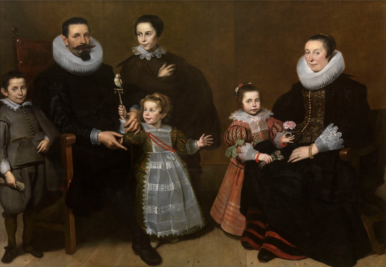 Portret van een familie door Cornelis de Vos