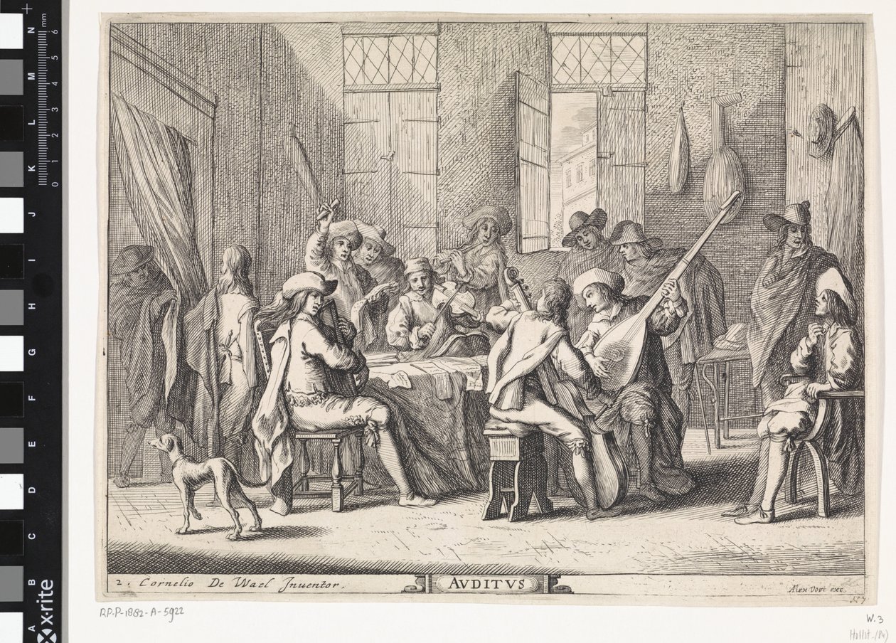 Gehoor (serie titel: Vijf zintuigen) door Cornelis de Wael