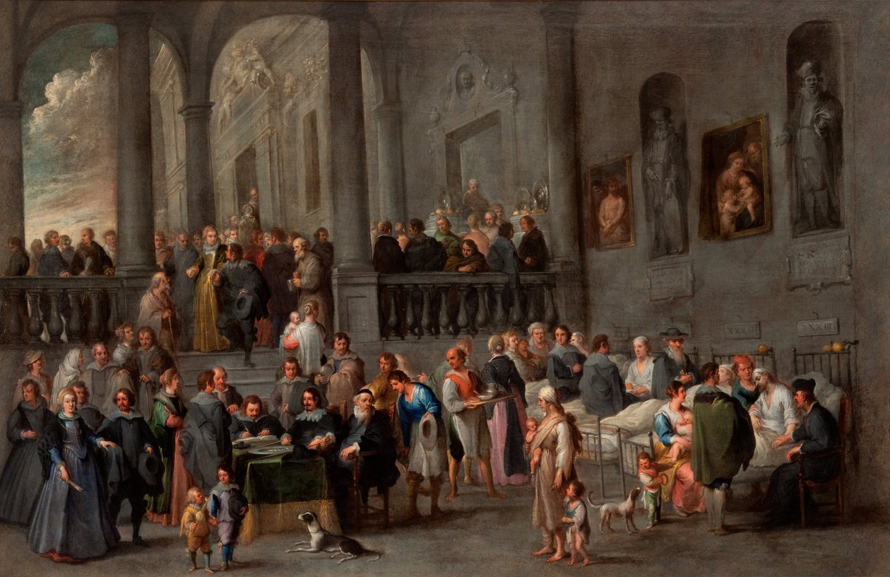 De zieken bezoeken door Cornelis de Wael