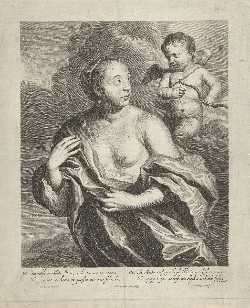 Venus en Cupido door Cornelis van Dalen (II)