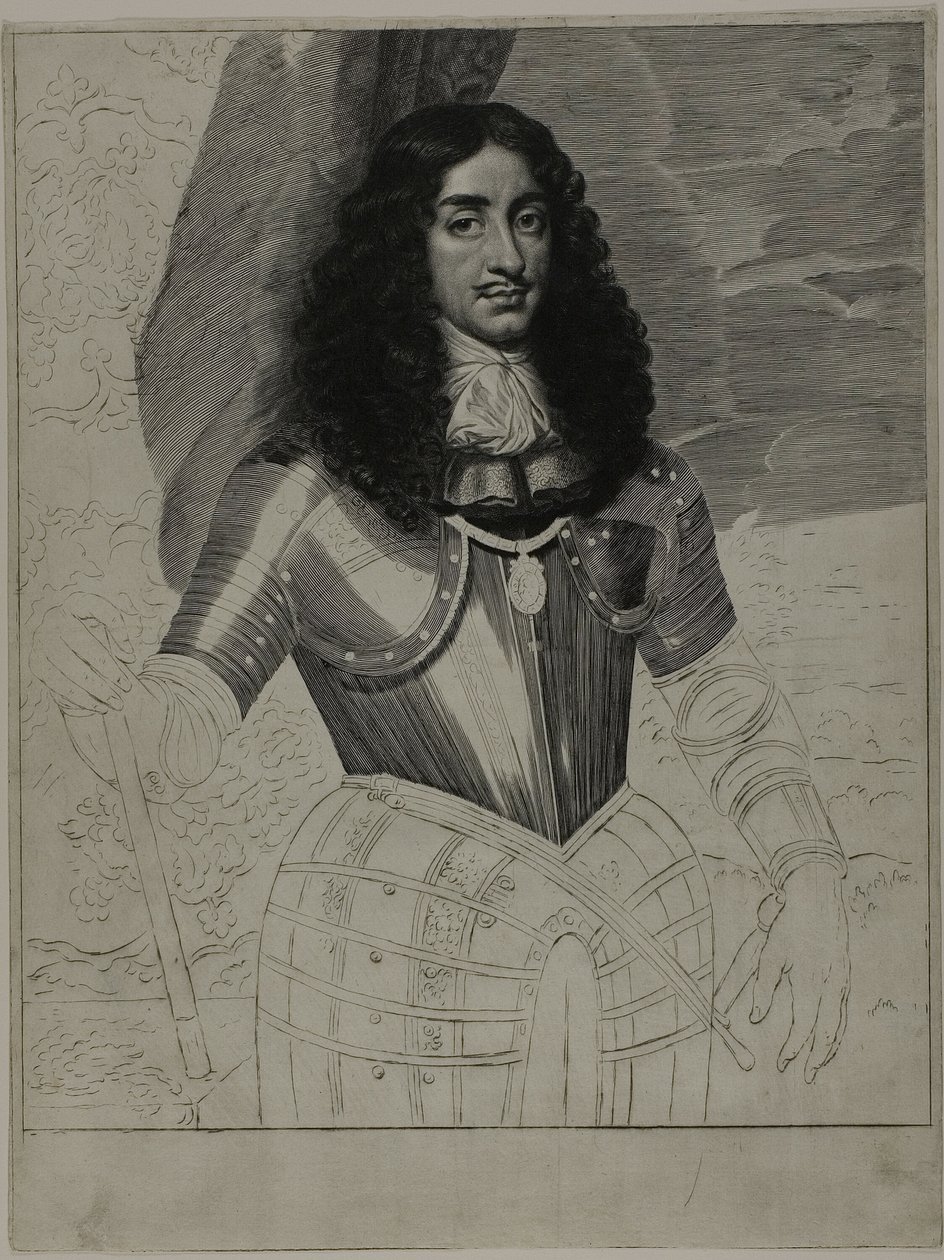 Charles II, koning van Engeland door Cornelis van Dalen II