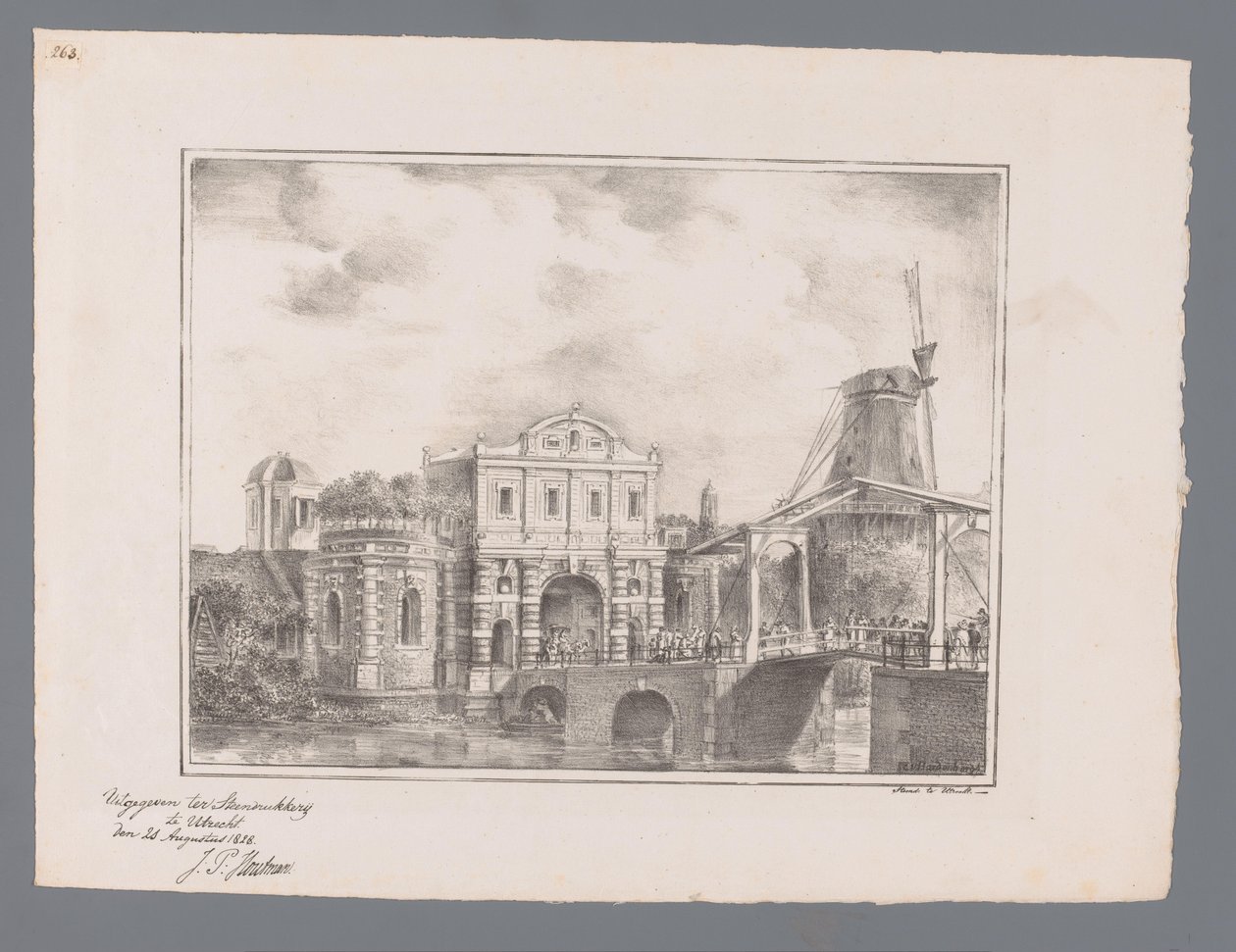 Catharijnepoort in Utrecht door Cornelis van Hardenbergh