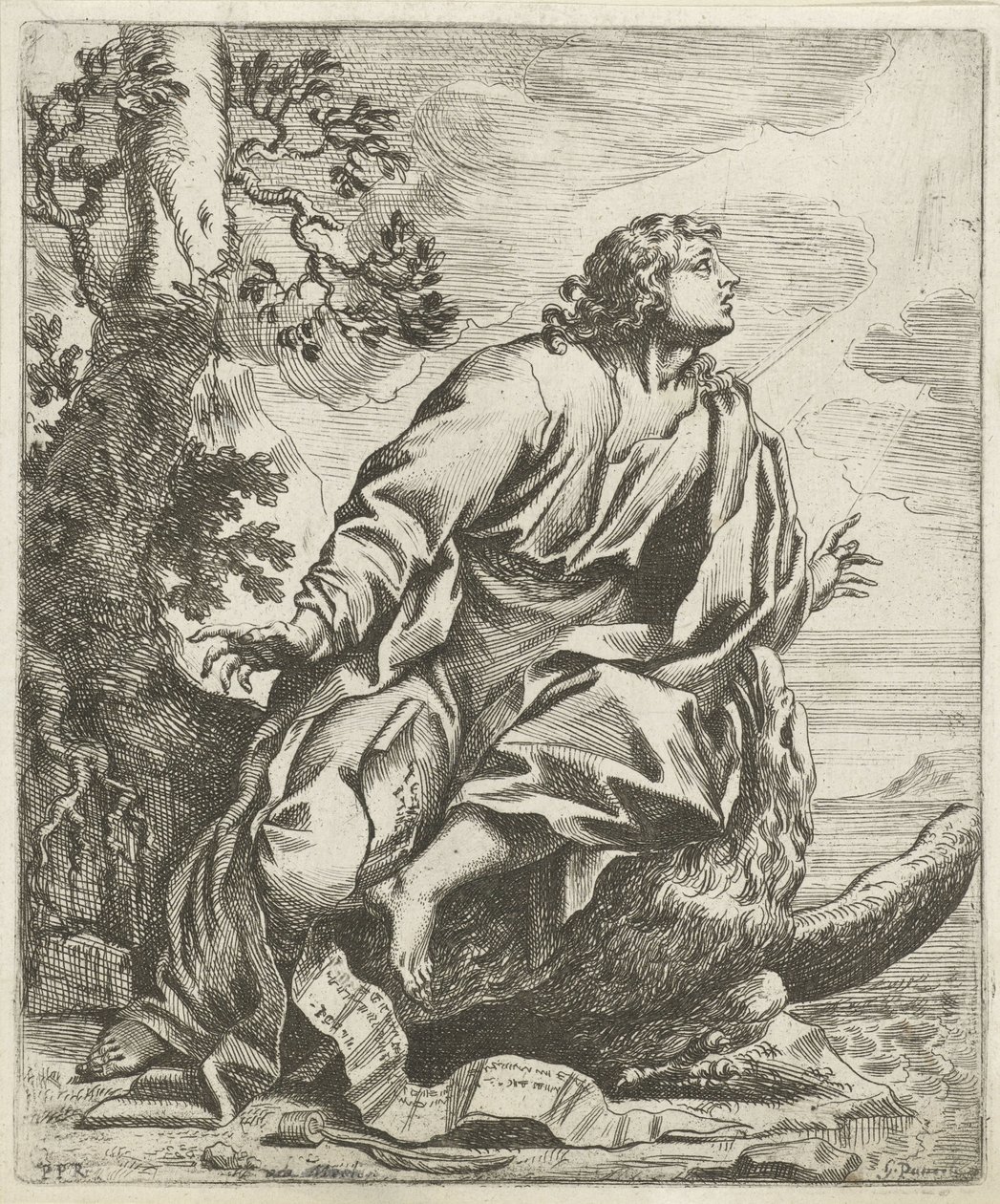 Johannes de Evangelist door Cornelis van Merlen