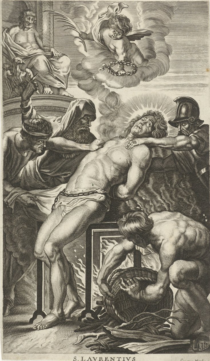 Martelaarschap van de H. Laurentius door Cornelis van Merlen