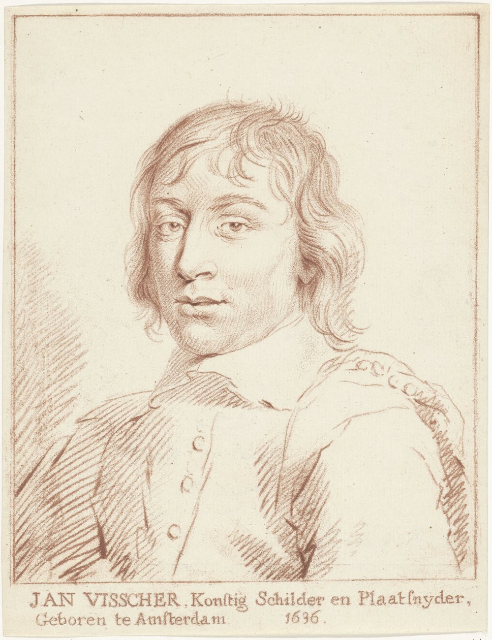 Portret van Jan de Visscher door Cornelis van Noorde