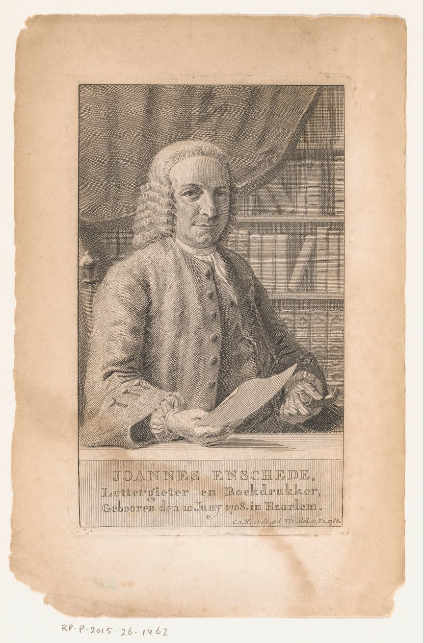 Portret van Johannes Enschedé door Cornelis van Noorde