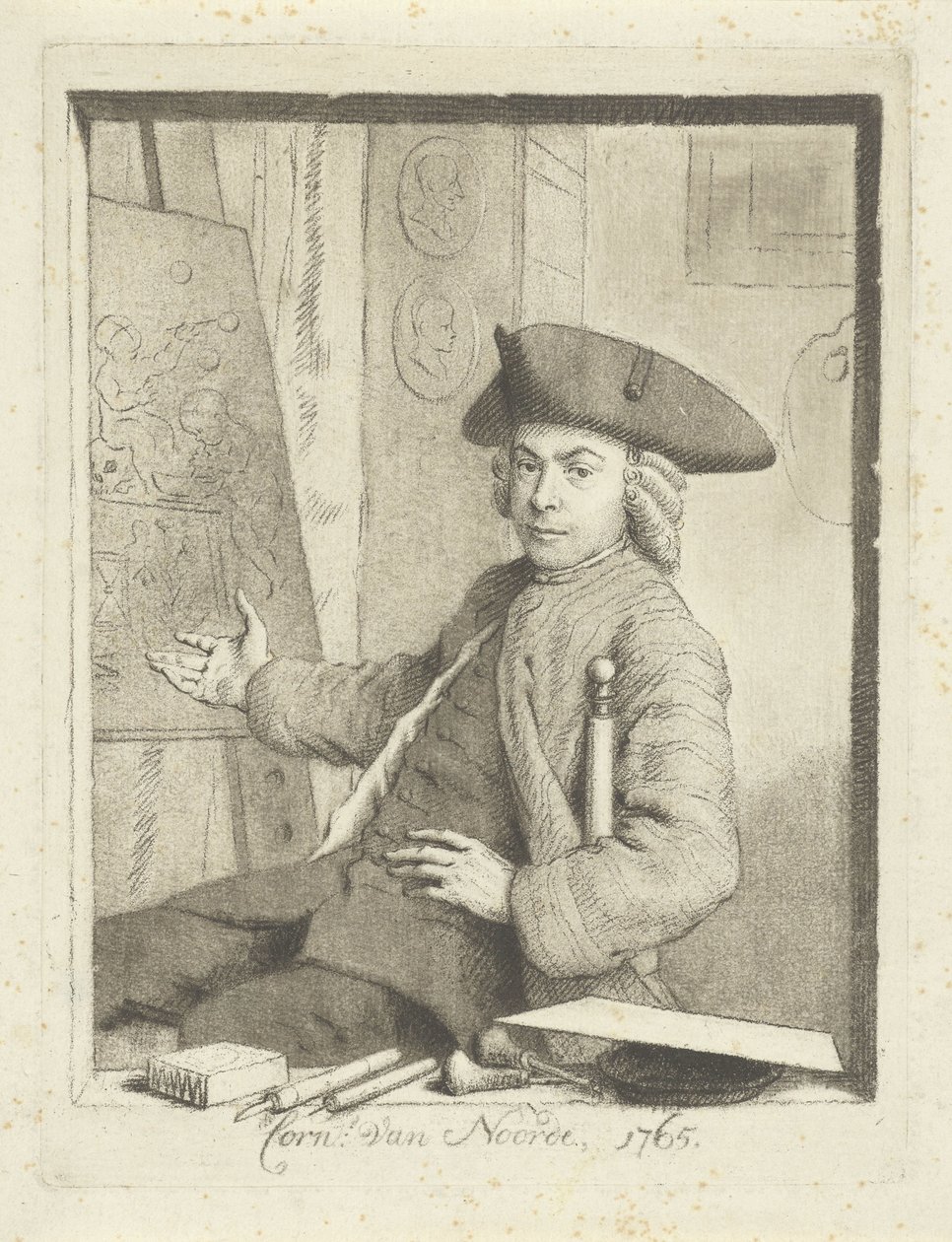 Zelfportret van Cornelis van Noorde door Cornelis van Noorde