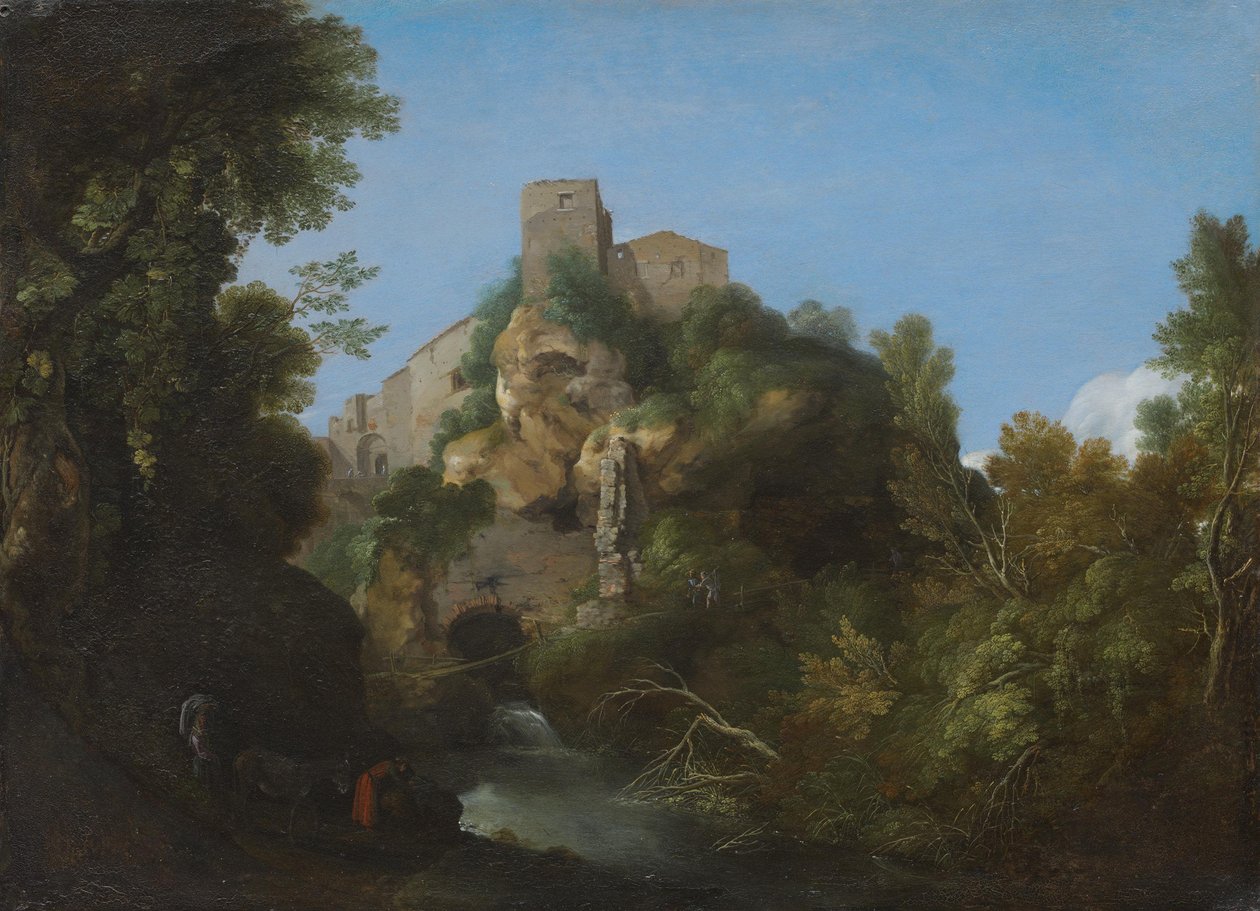 Italiaans landschap door Cornelis van Poelenburch