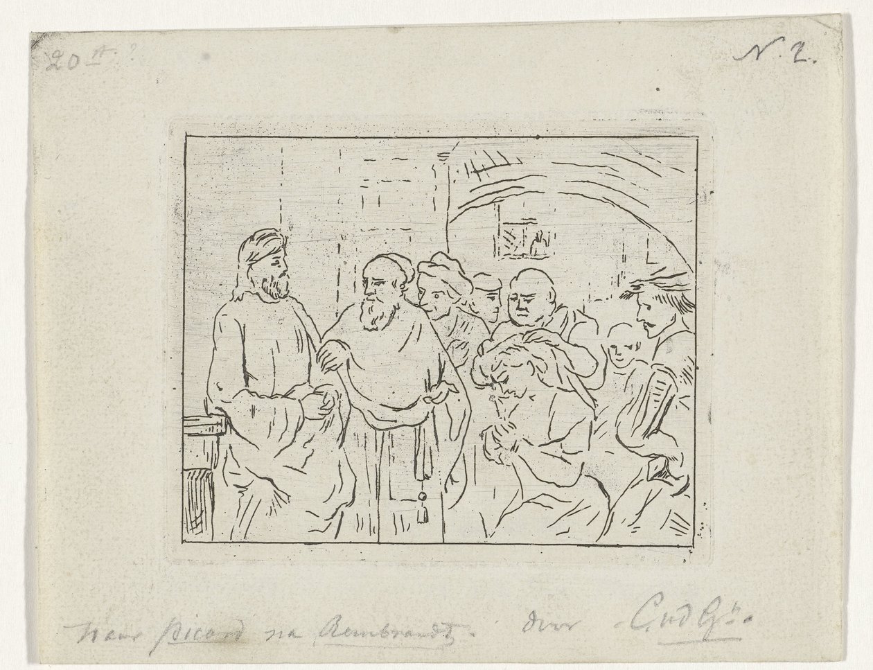 Christus en de overspelige vrouw door Cornelis van der Griendt