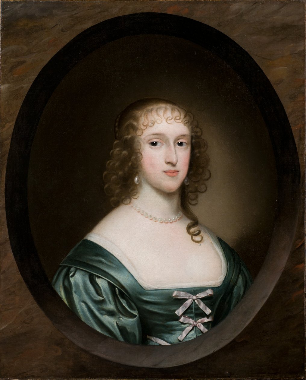 Portret van Lady Bowyer door Cornelius I Johnson