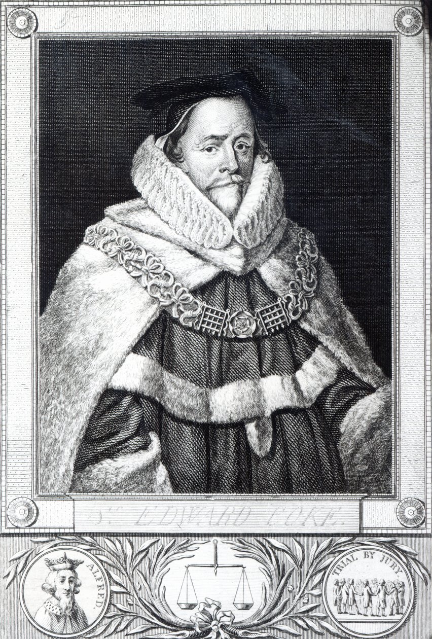 Sir Edward Coke, gegraveerd door Thomas Trotter, 1792 door Cornelius Janssen van Ceulen