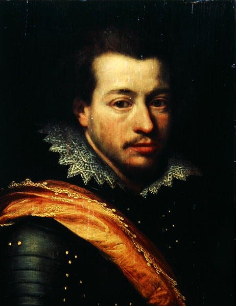 Portret van een man in harnas door Cornelius Janssen van Ceulen