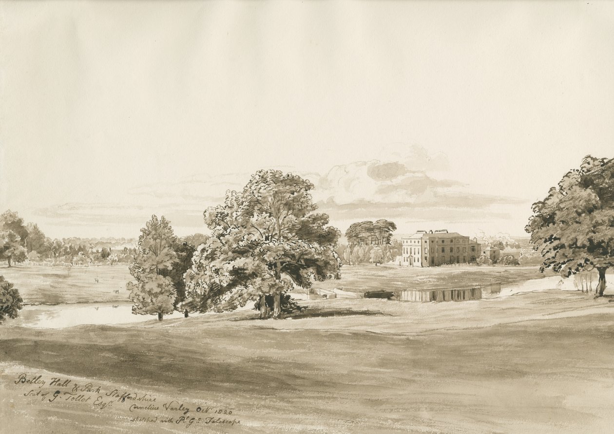 Betley Hall door Cornelius Varley