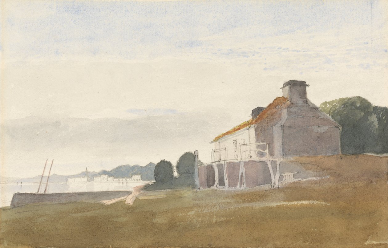 Huisje aan een Baai door Cornelius Varley