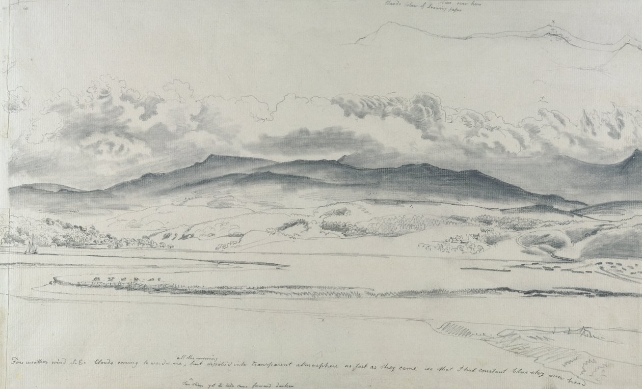 Bergpanorama in Wales, Cader Idris door Cornelius Varley