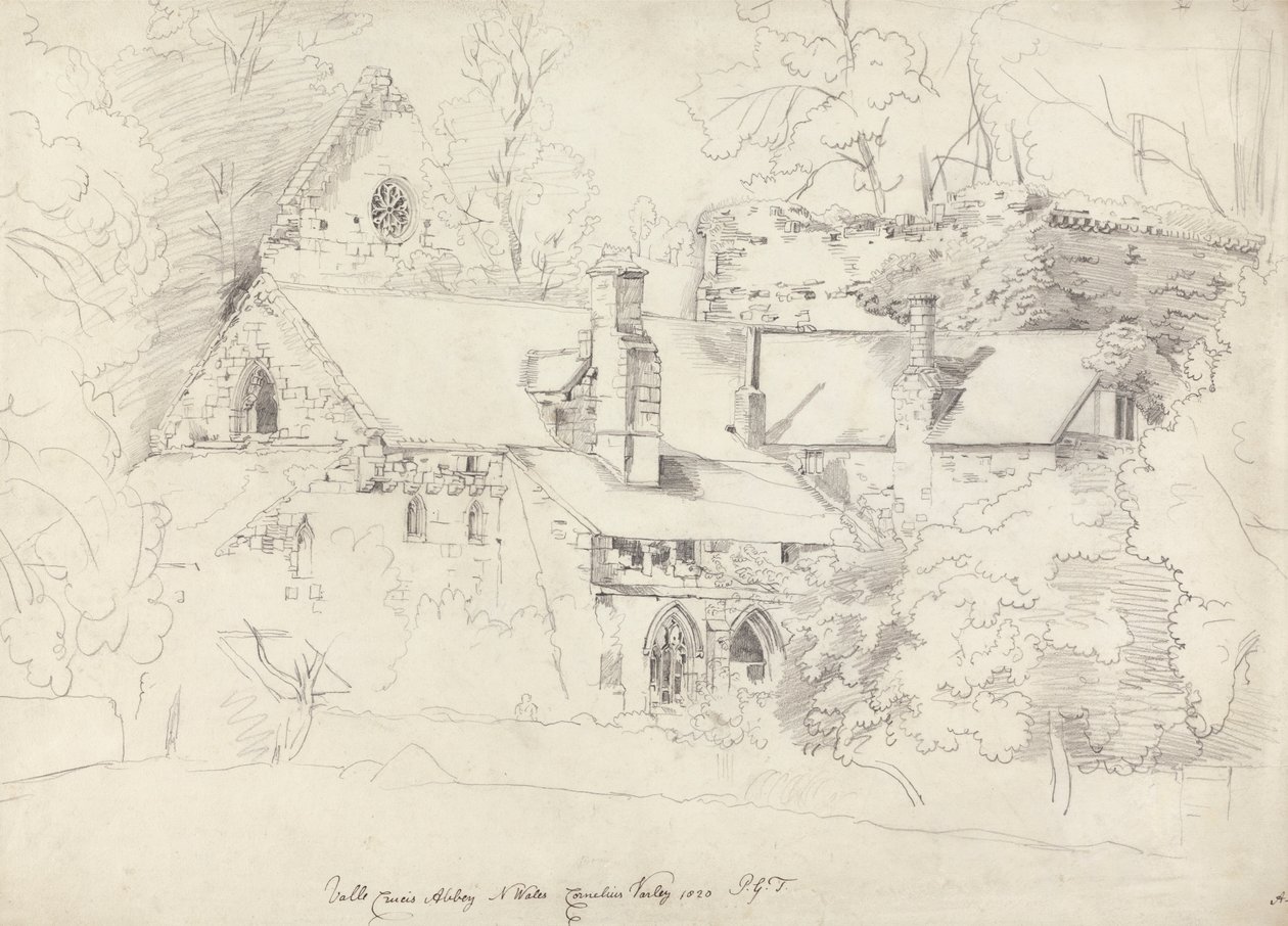 Valle Crucis Abdij, Denbighshire door Cornelius Varley