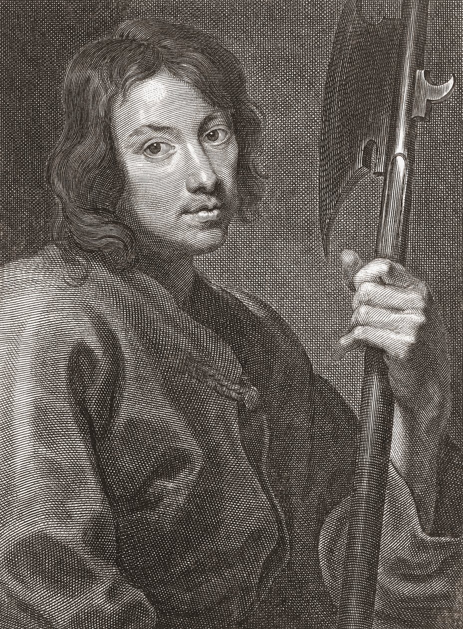 Sint Mattheüs of Mattheüs de Apostel. Portret. door Cornelius van Caukercken