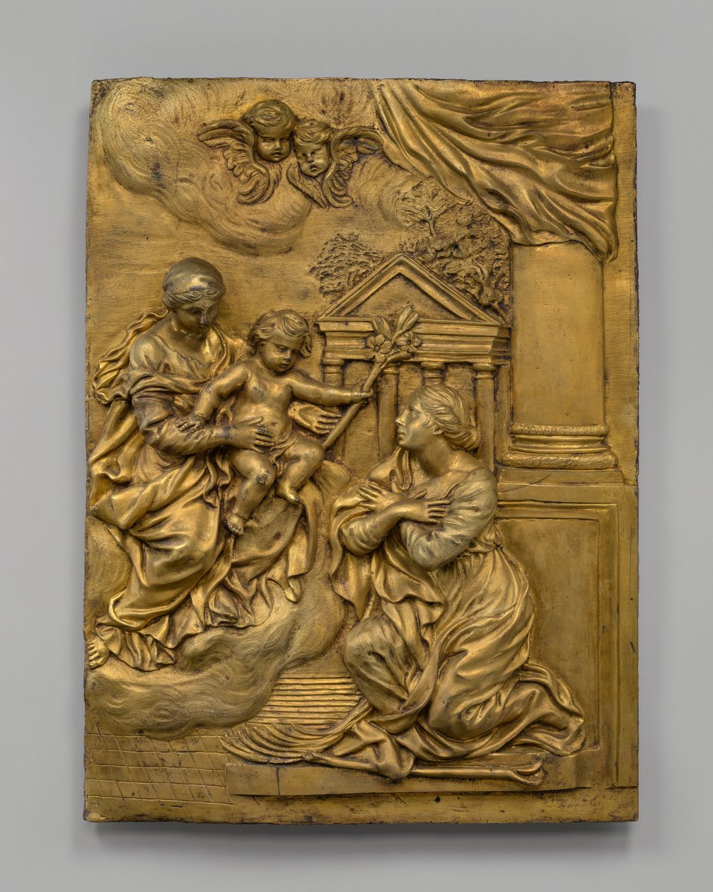 De Maagd en het Kind verschijnen aan Sint Martina, ca. 1650 door Cosimo Fancelli